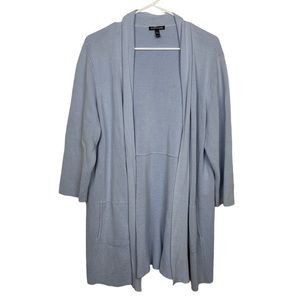 Eileen Fisher Powder Blue Cardigan - silk and organic cotton blend, like new